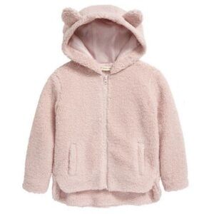 Tucker and Tate kids animal ear pile, high fleece jacket. Light pink.